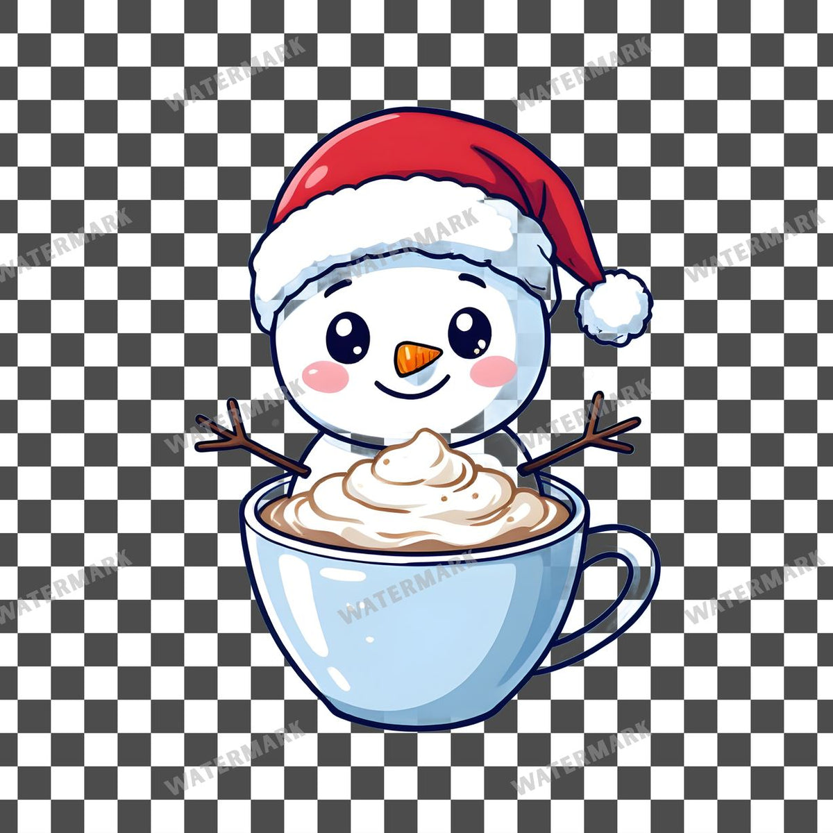 Chibi Snowmanhot Clipart Pngs
