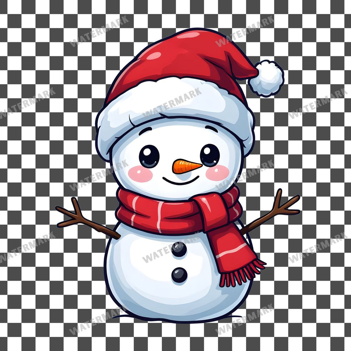 Chibi Snowmanscarf Clipart Pngs