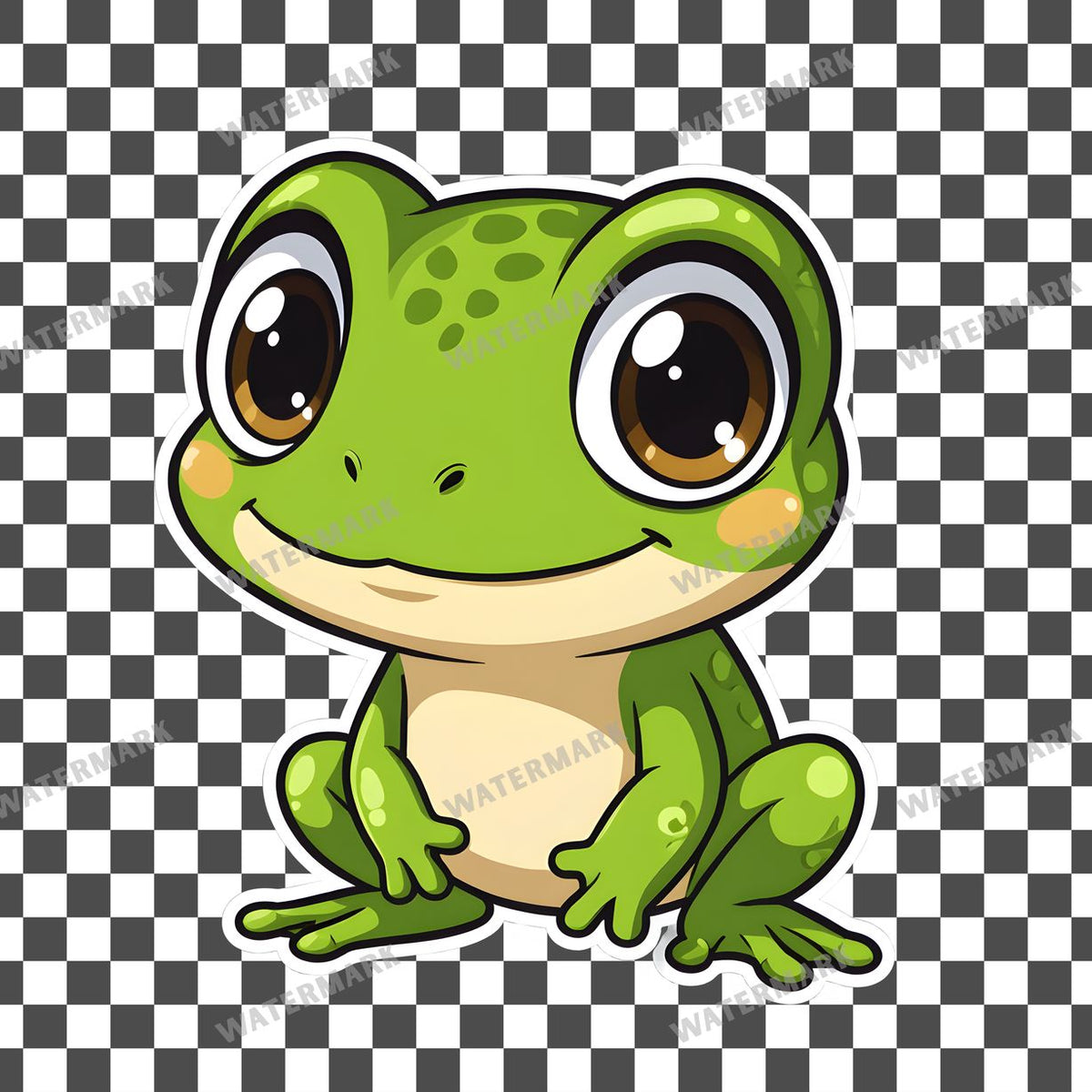 Chibi Style Frog Clipart Pngs