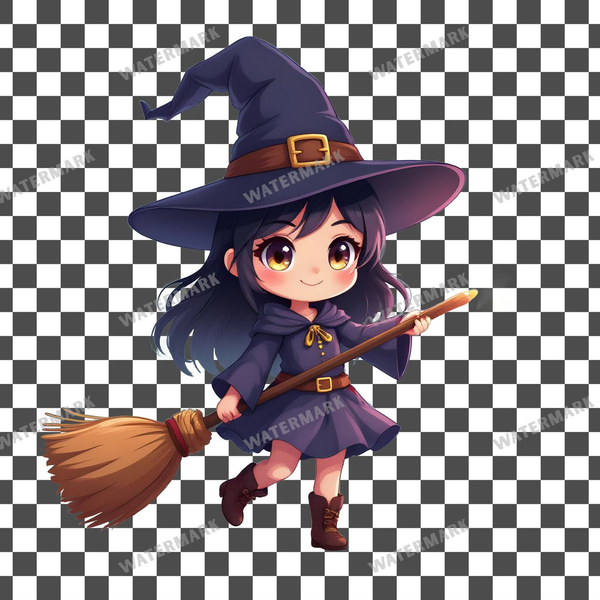 Chibi Witch Clipart Pngs