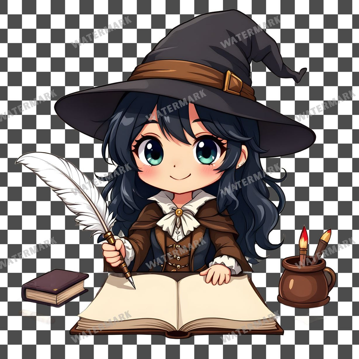Chibi Writer Clipart Pngs