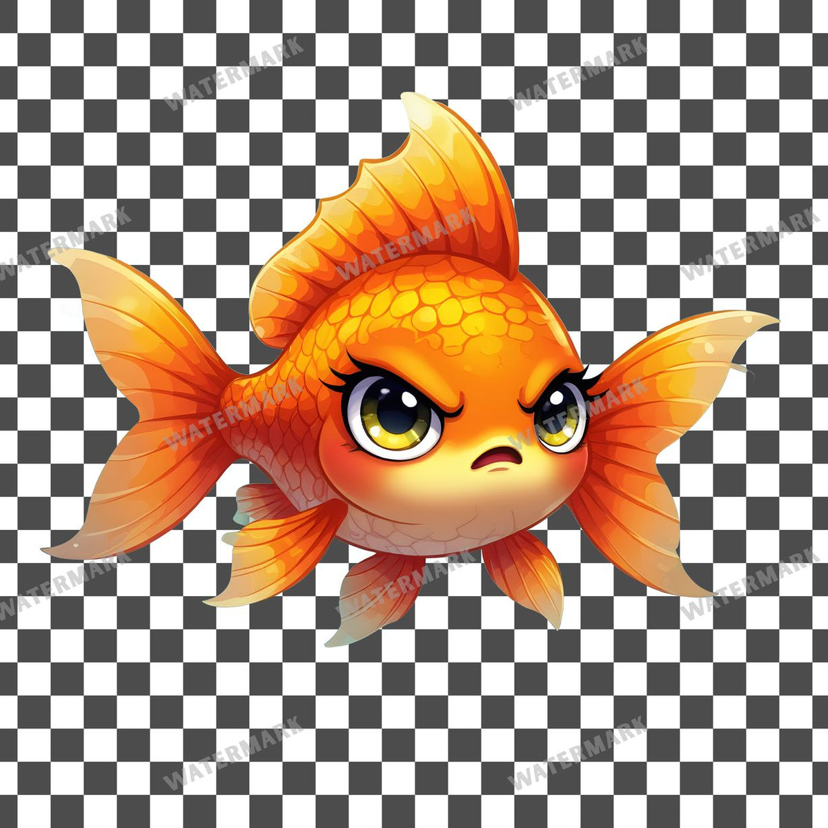 Chibi Zombie Goldfish Clipart Pngs