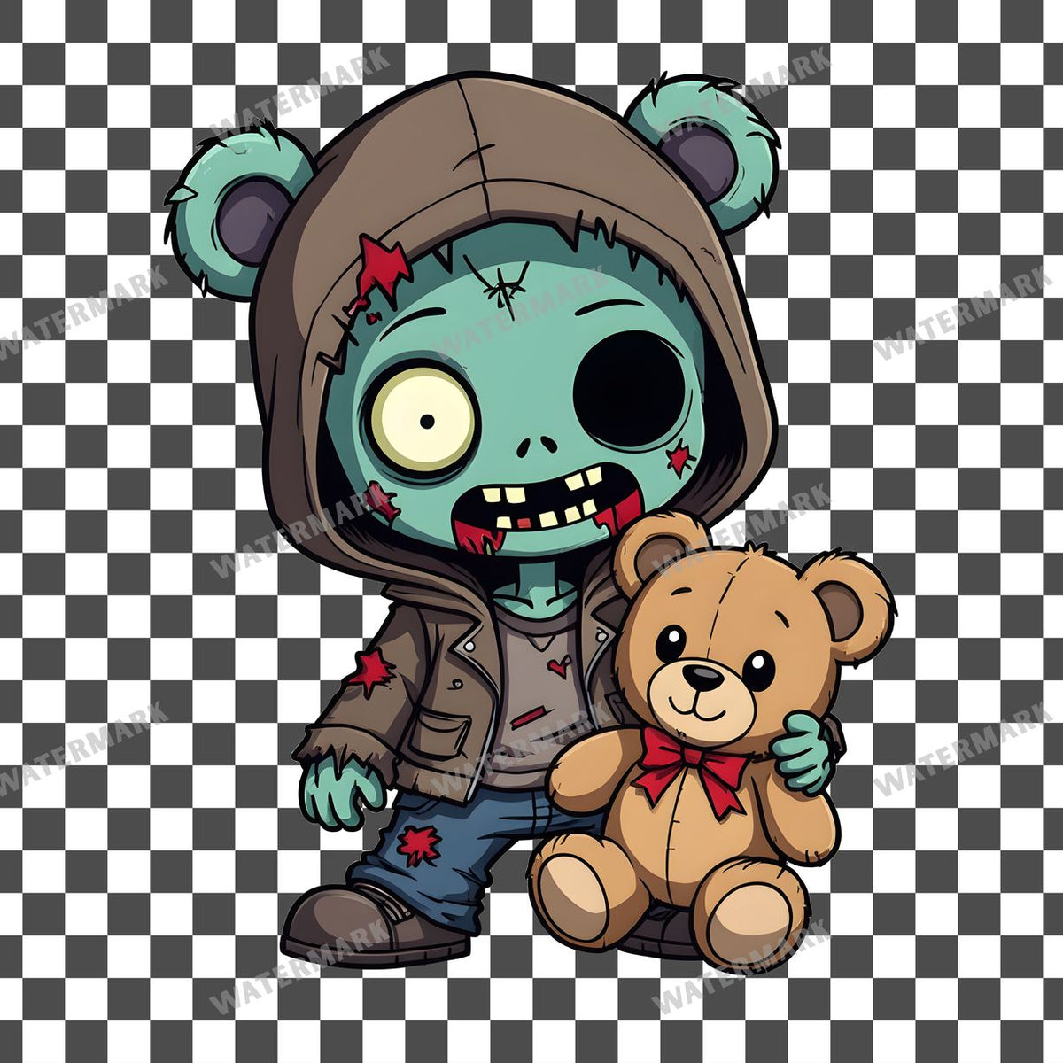 Chibi Zombieteddy Clipart Pngs