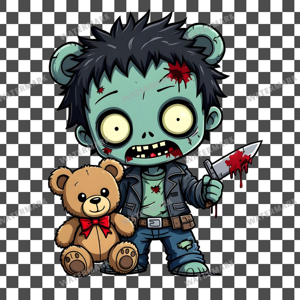Chibi Zombieteddy Clipart Pngs
