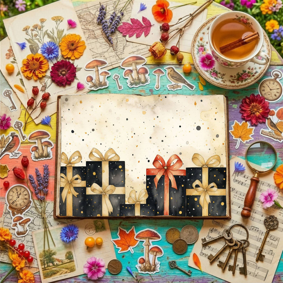 Christmas Gifts Digital Papers