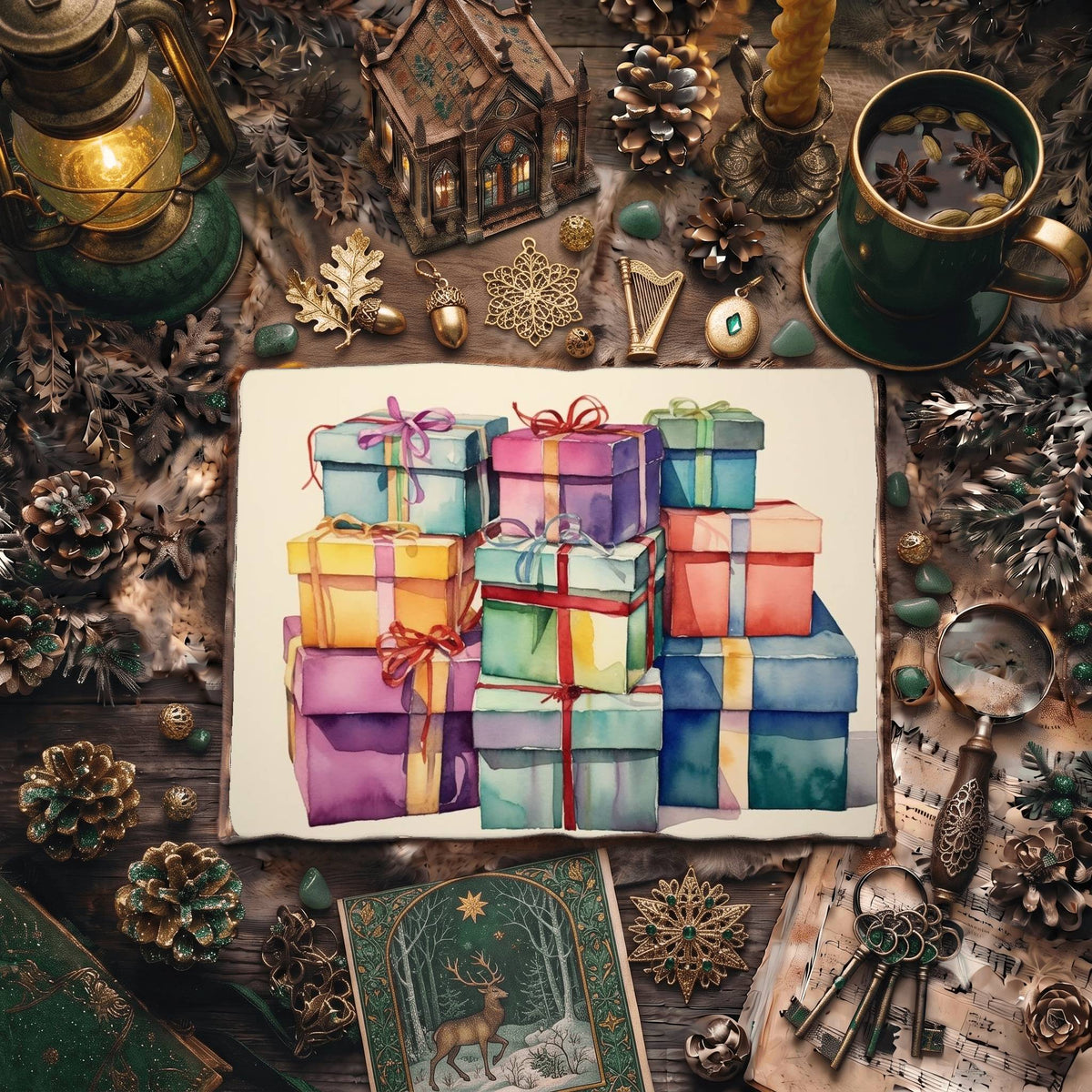Christmas Presents Digital Papers