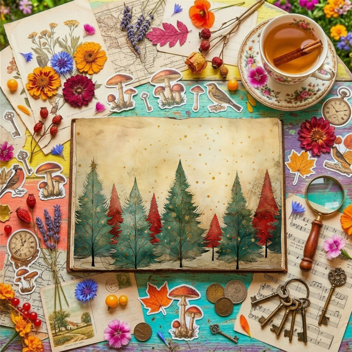 Christmas Trees Digital Papers