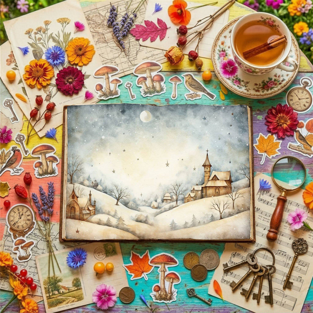 Christmas Village Digital Papers