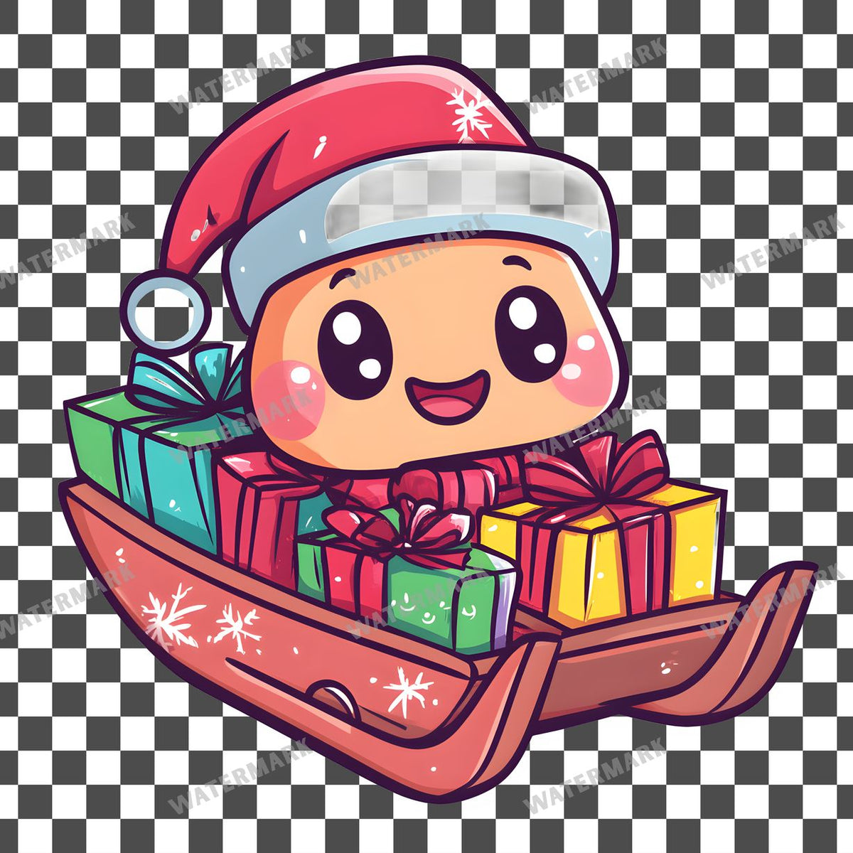 Christmas Kawaii Style Clipart Pngs