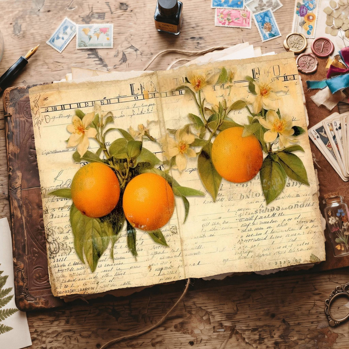 Citrus Fruit Digital Papers