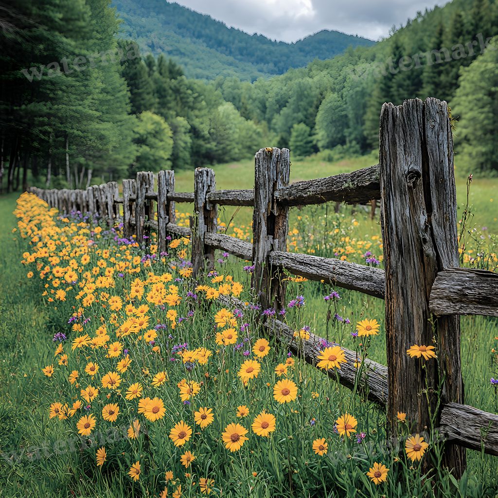 Classic Fence Line Backdrop Images