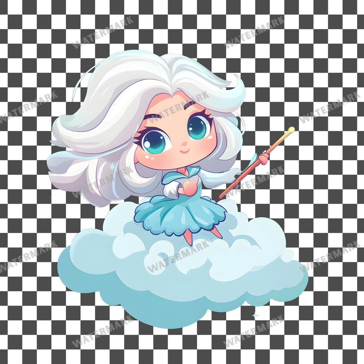 Cloud Sorceress Clipart Pngs