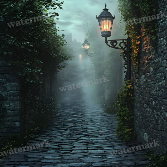 Cobblestone Alleyway Backdrop Images