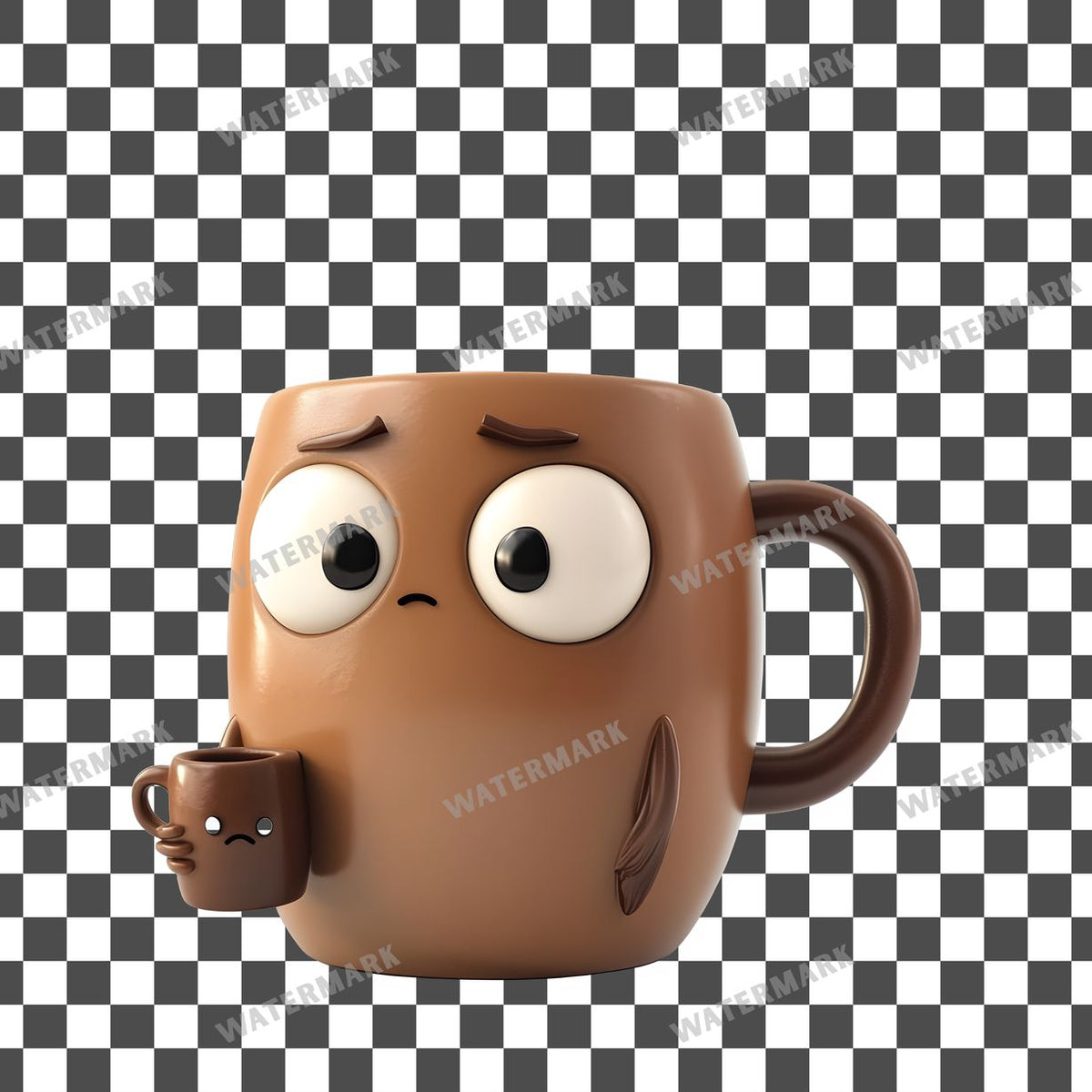 Coffee Cup Character Clipart Pngs