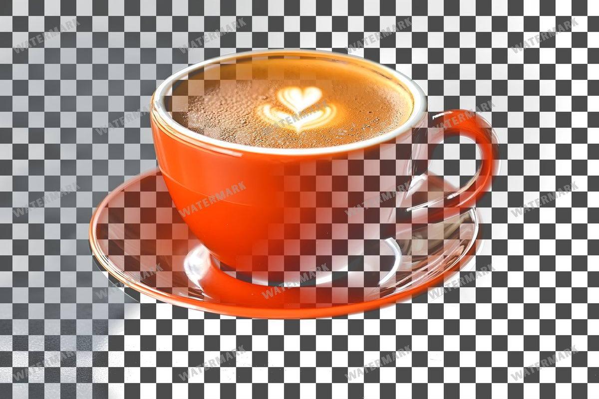 Coffee Cup PNG overlay on a transparent checkered background, preview 3