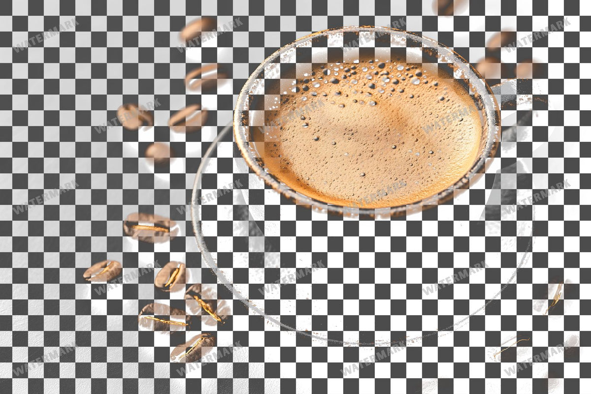 Coffee Cup PNG overlay on a transparent checkered background, preview 3