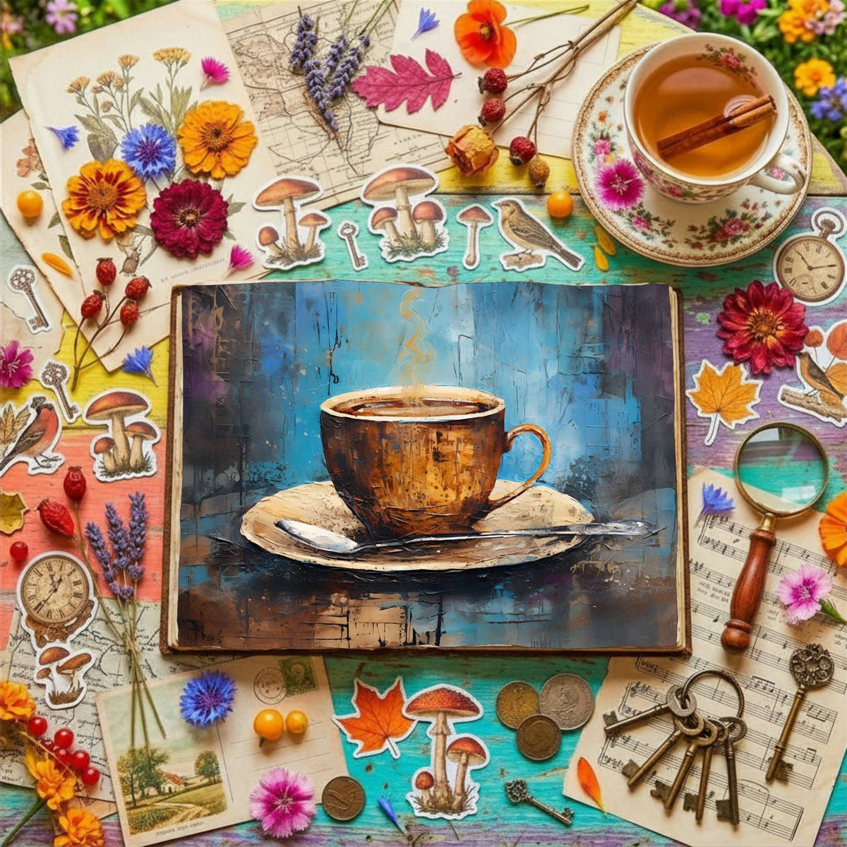 Coffee Cups Digital Papers
