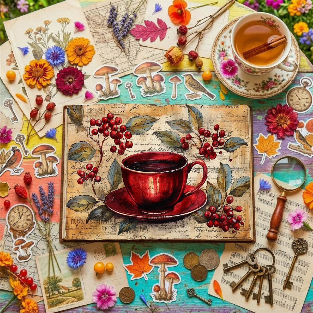 Coffee Cups Digital Papers