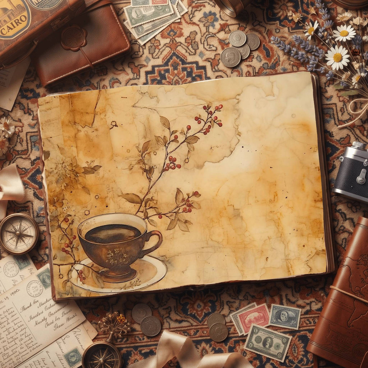 Coffee Cups Digital Papers