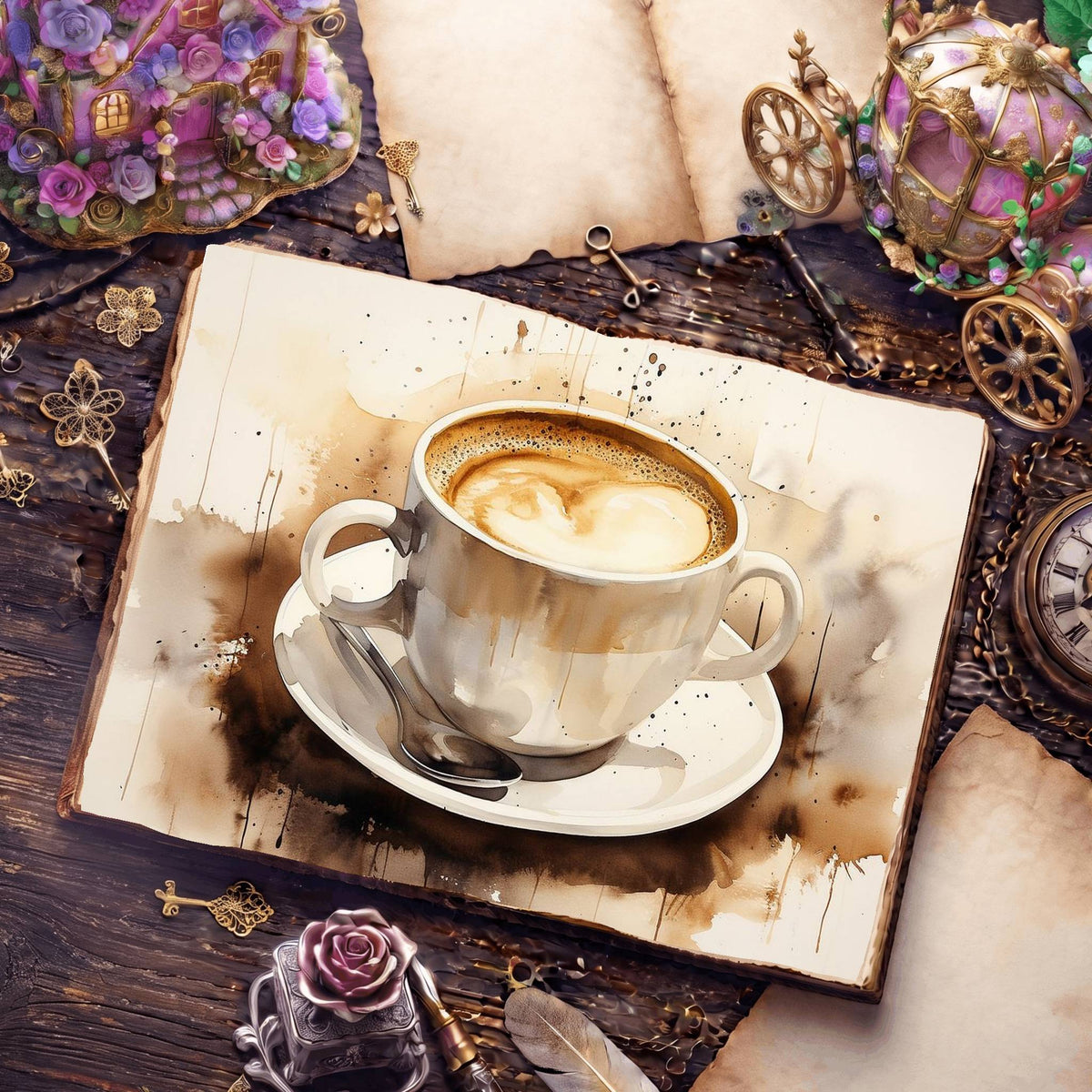 Coffee Shop Digital Papers