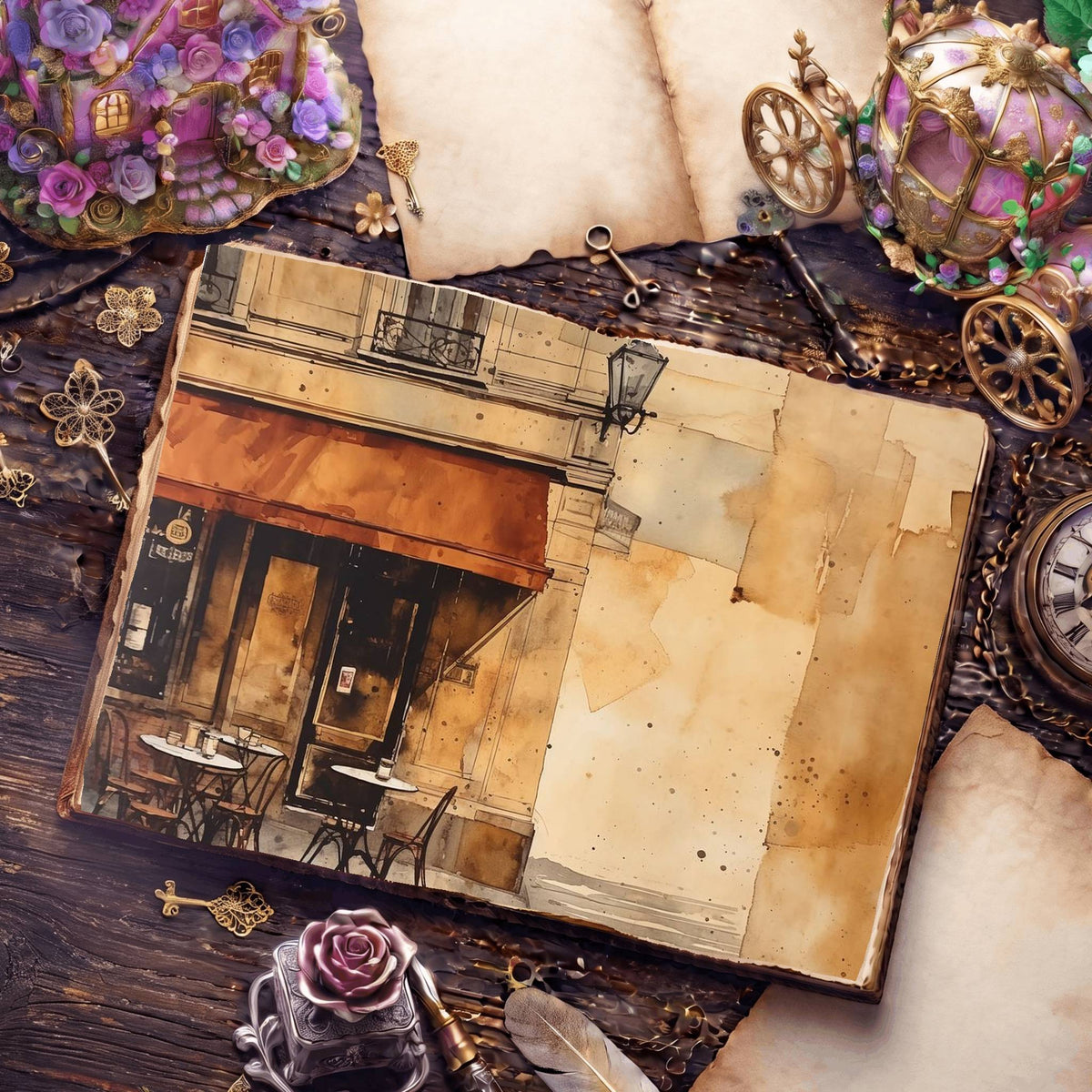 Coffee Shop Digital Papers
