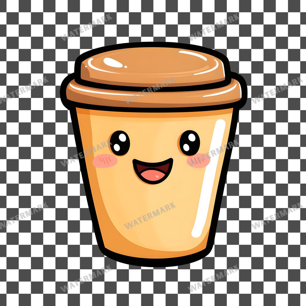 Coffee Kawaii Style Clipart Pngs