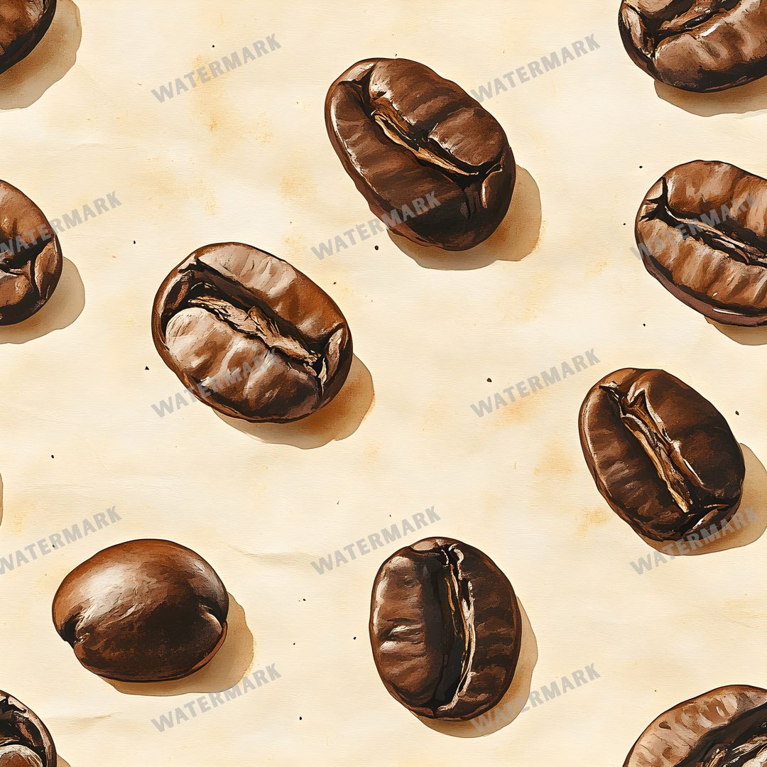 Coffee seamless pattern digital paper, repeating design 3