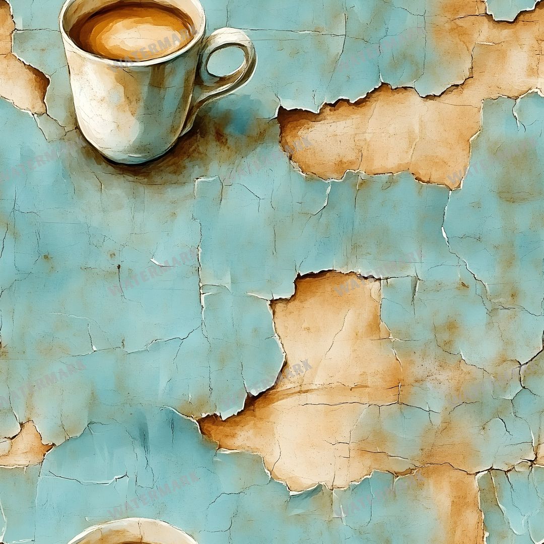 Coffee seamless pattern digital paper, repeating design 3