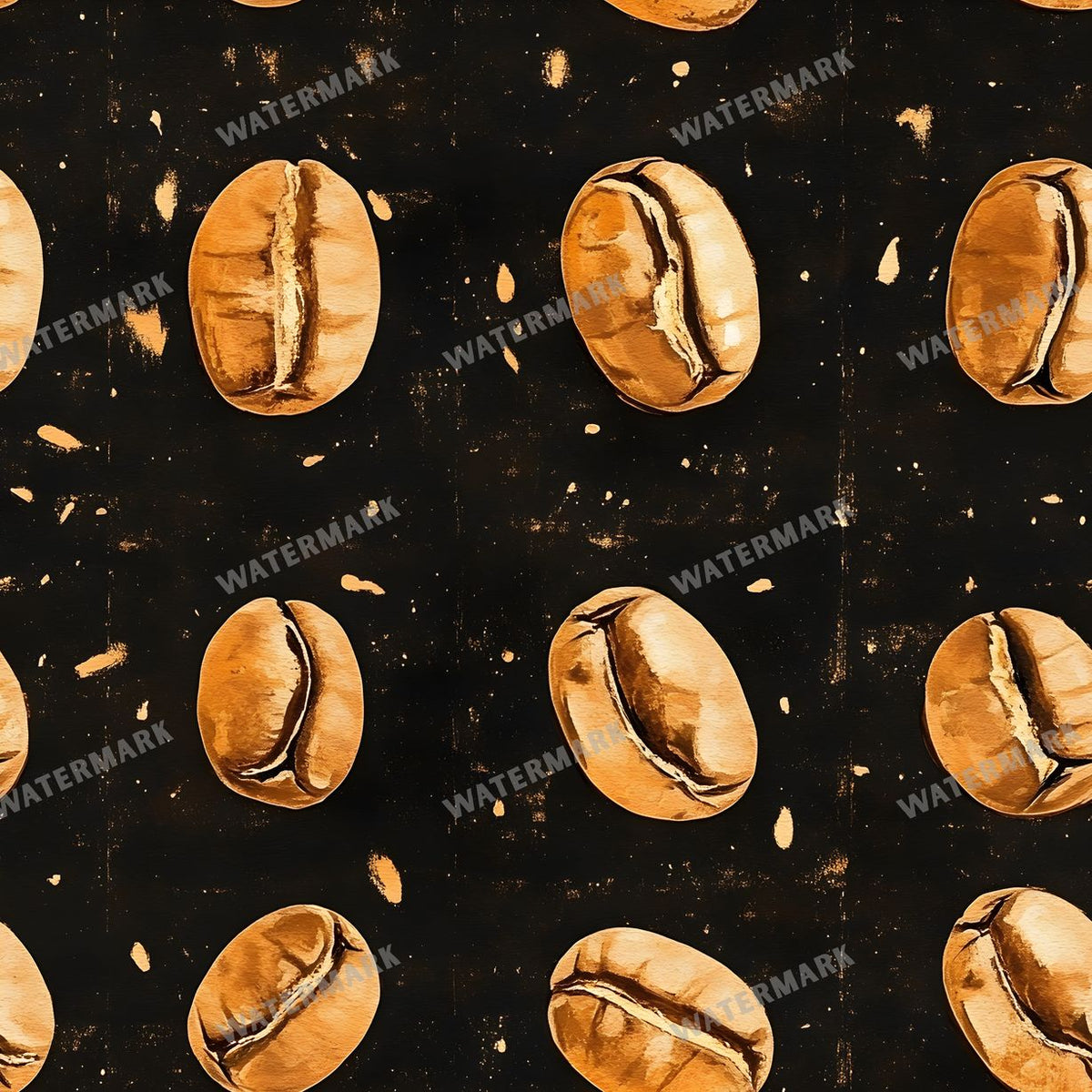 Coffee seamless pattern digital paper, repeating design 3