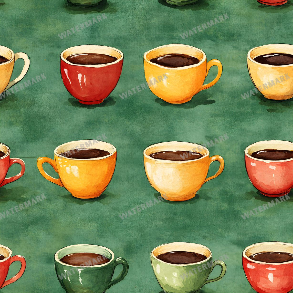 Coffee seamless pattern digital paper, repeating design 3