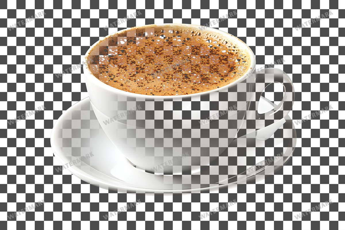 Coffee PNG overlay on a transparent checkered background, preview 3