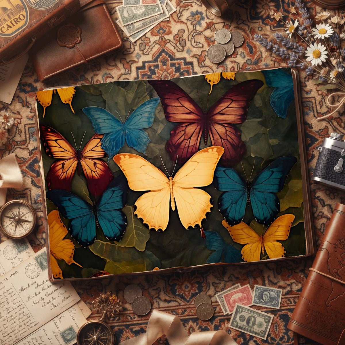 Colorful Butterflies Digital Papers
