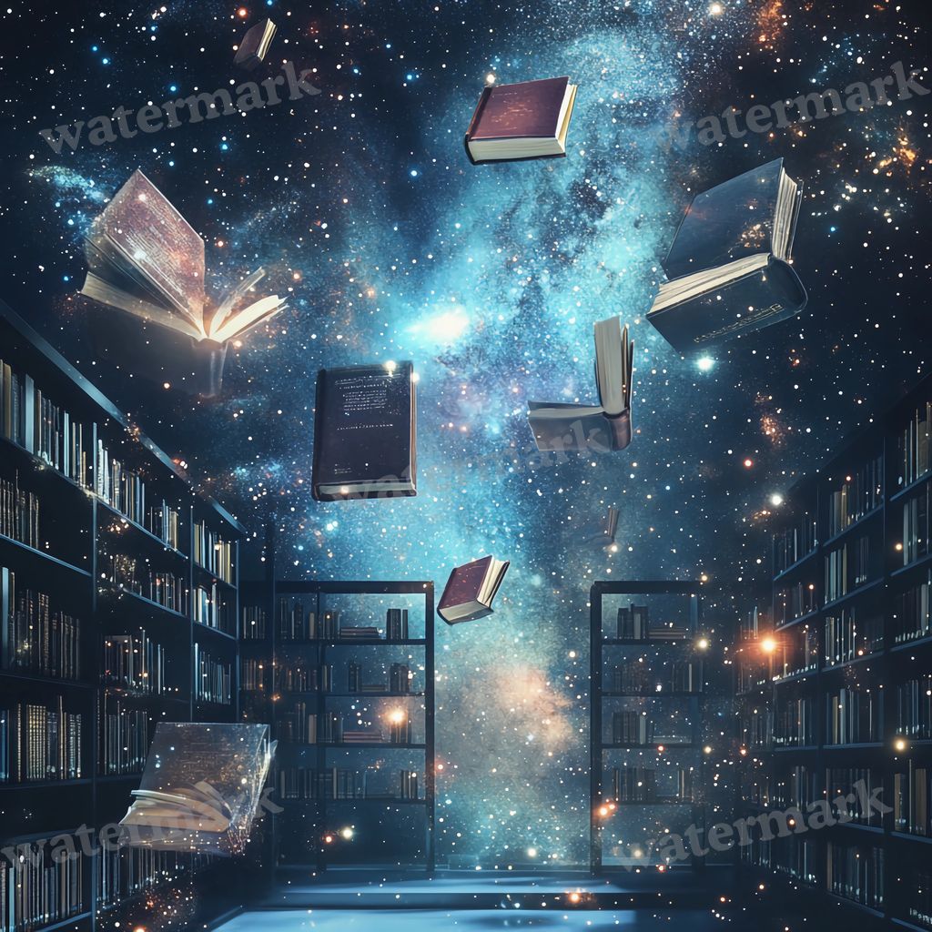 Cosmic Library Backdrop Images