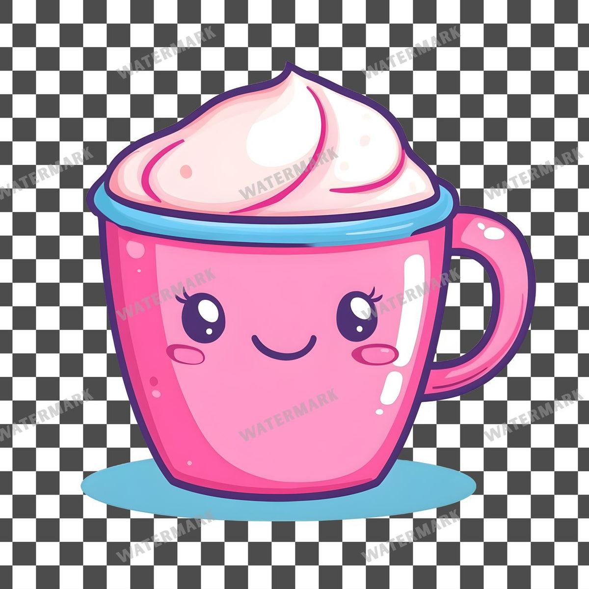 Cup Kawaii Style Clipart Pngs