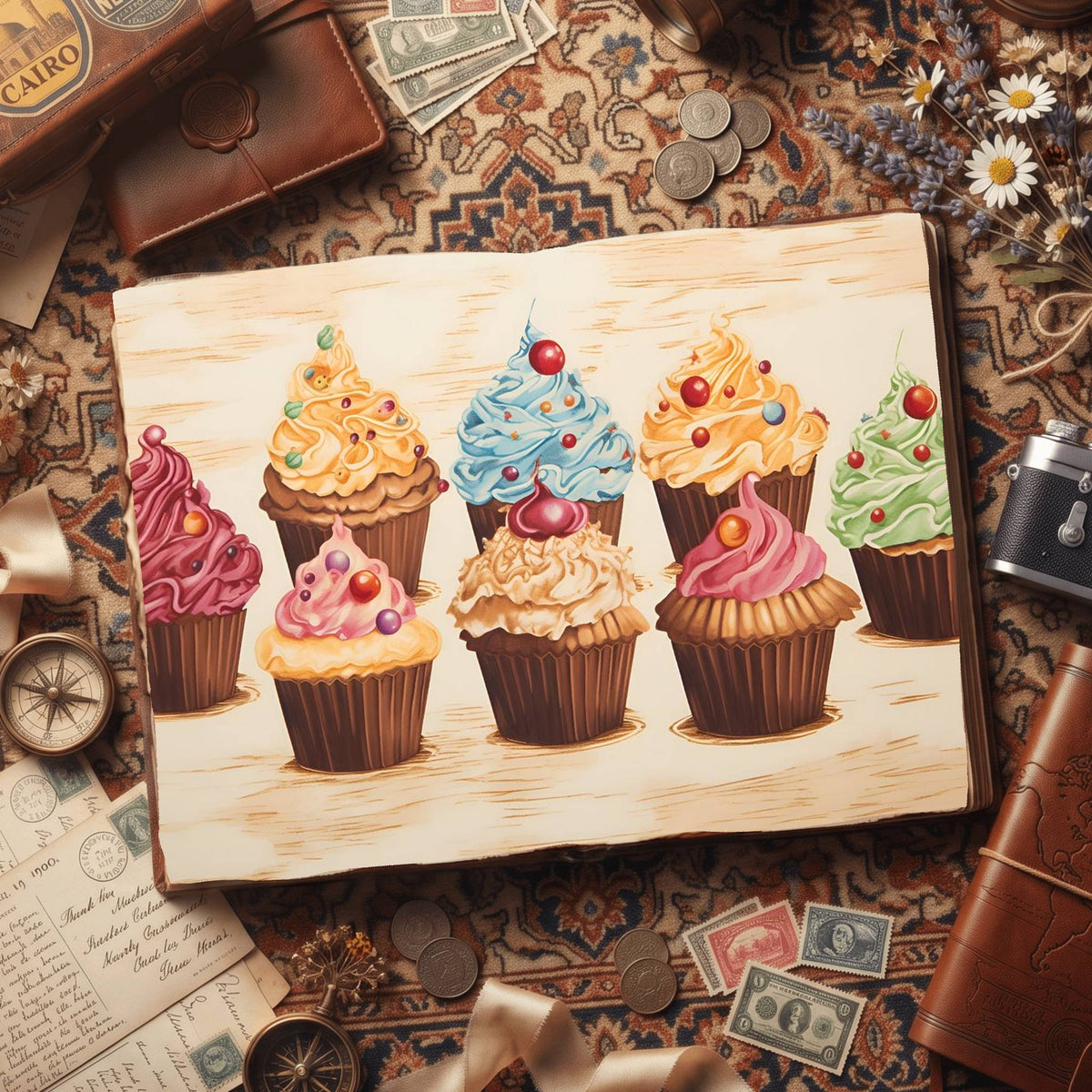 Cupcakes Digital Papers