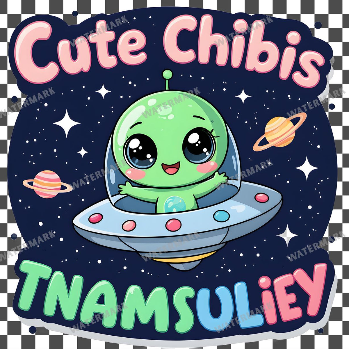 Cute Chibi Alien Clipart Pngs