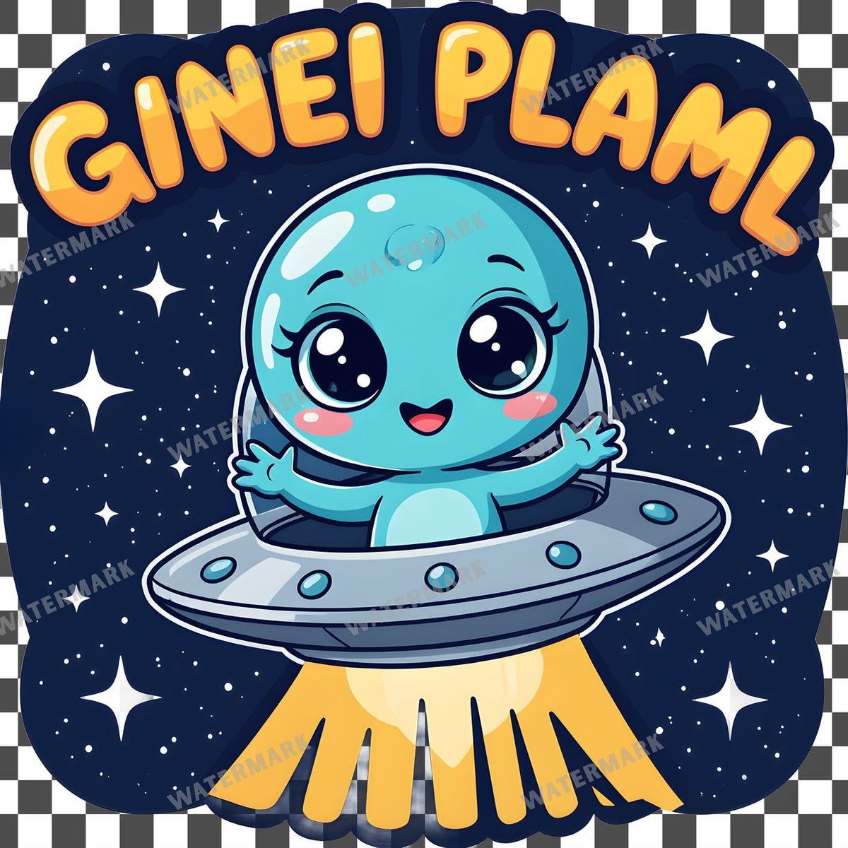 Cute Chibi Alien Clipart Pngs