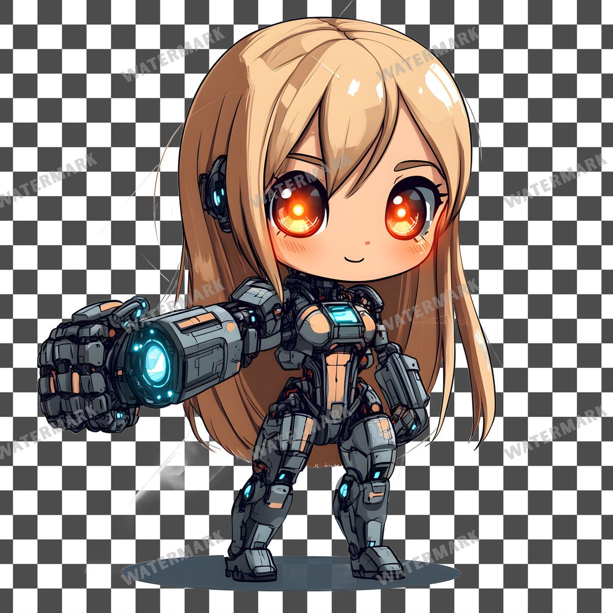 Cyborg Girl Clipart Pngs