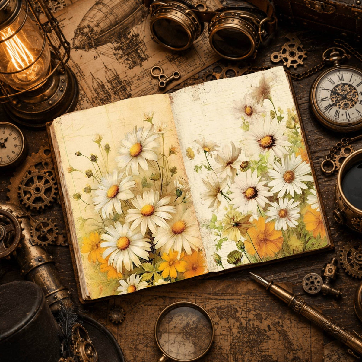 Daisies Digital Papers