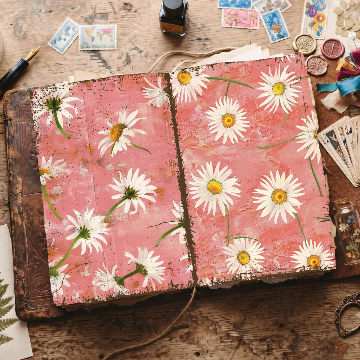 Daisy Flowers Digital Papers