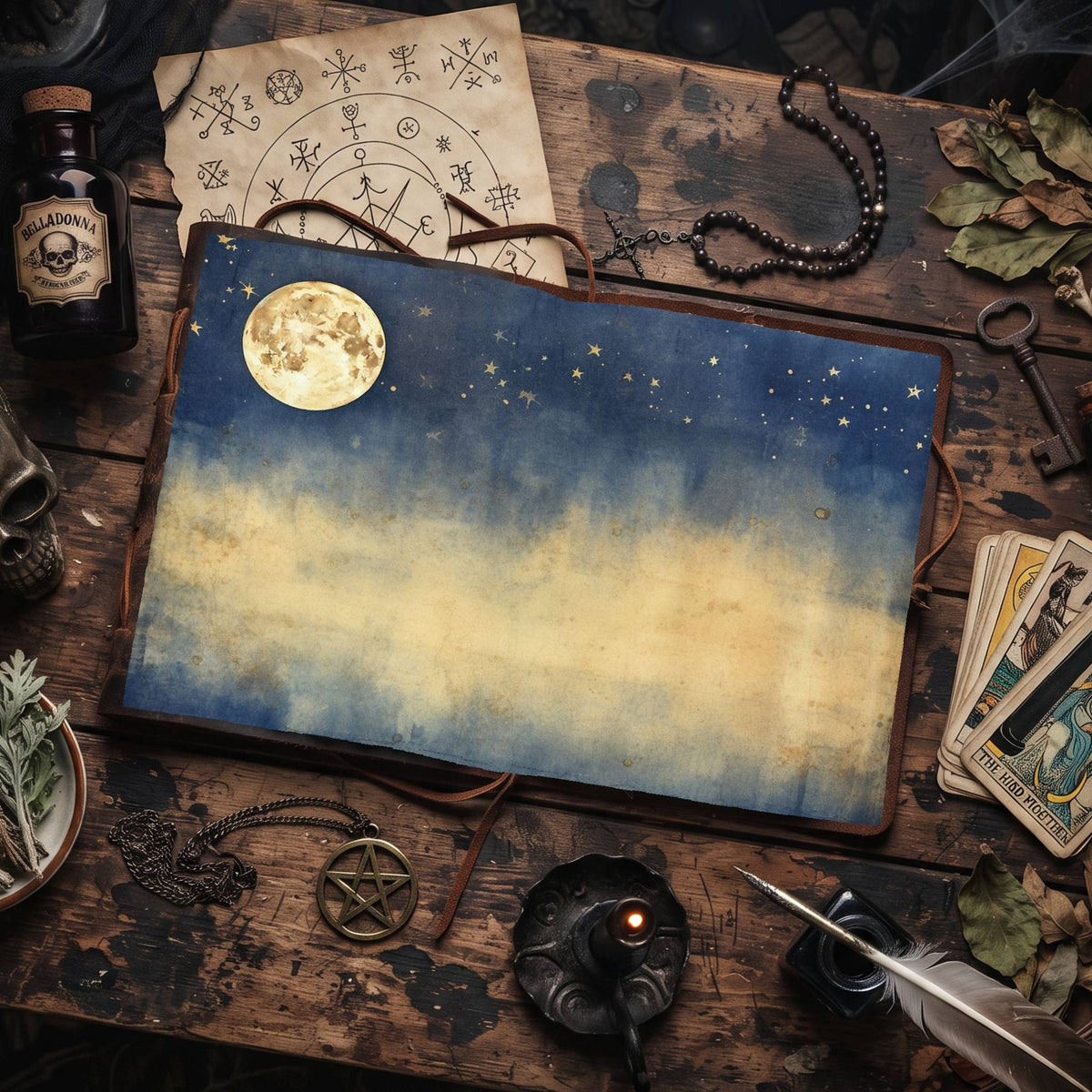 Dark Night Moon Digital Papers
