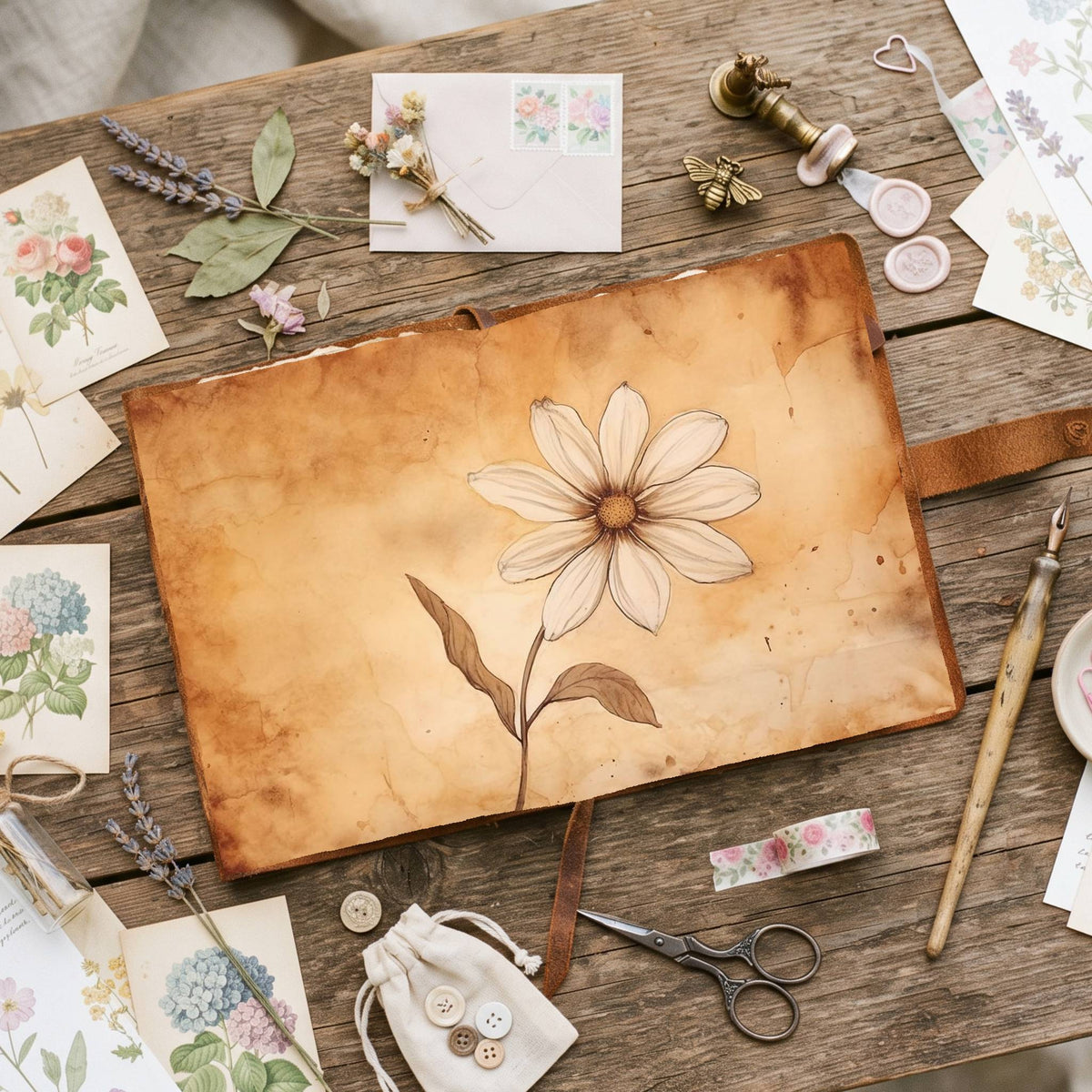 Decaying Daisy Digital Papers