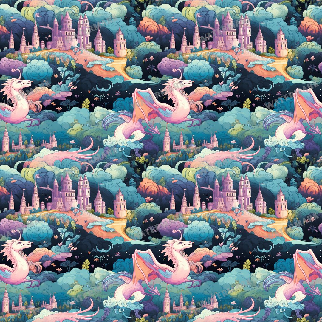 Dragons Seamless Pattern