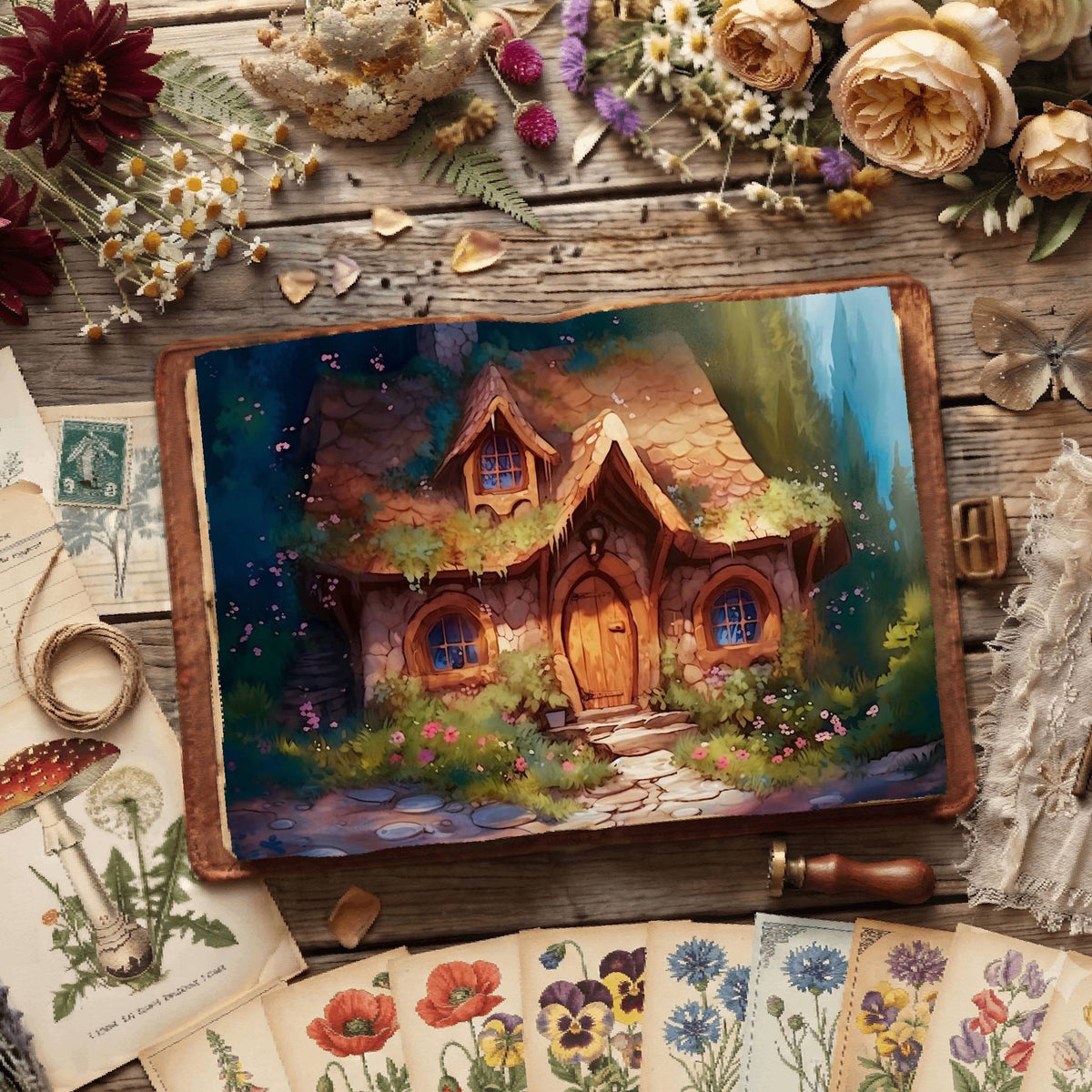 Fairy Cottage Digital Papers