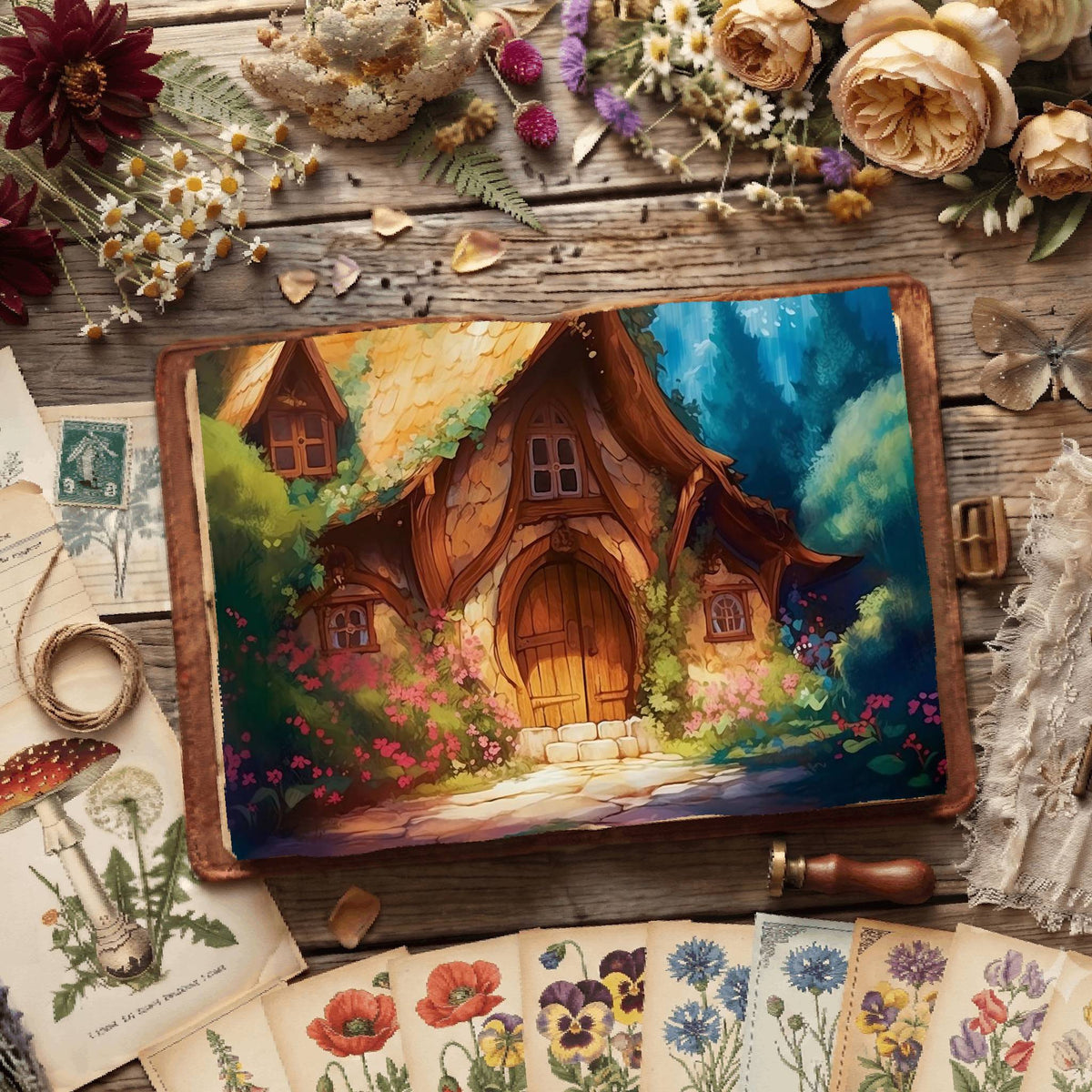 Fairy Cottage Digital Papers