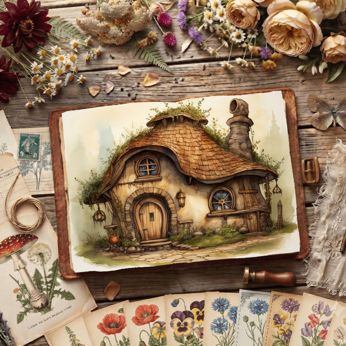 Fairy Cottage Digital Papers