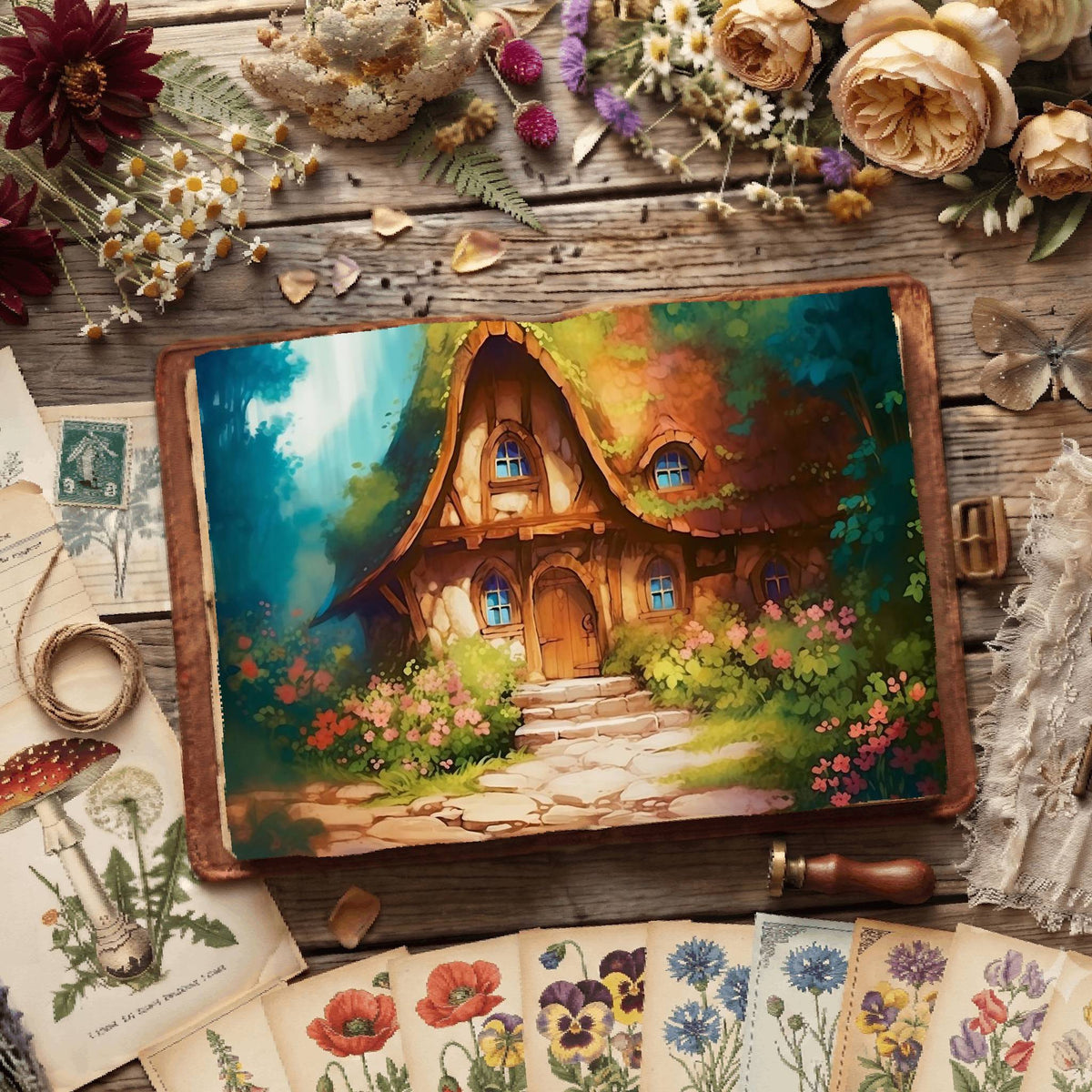 Fairy Cottage Digital Papers