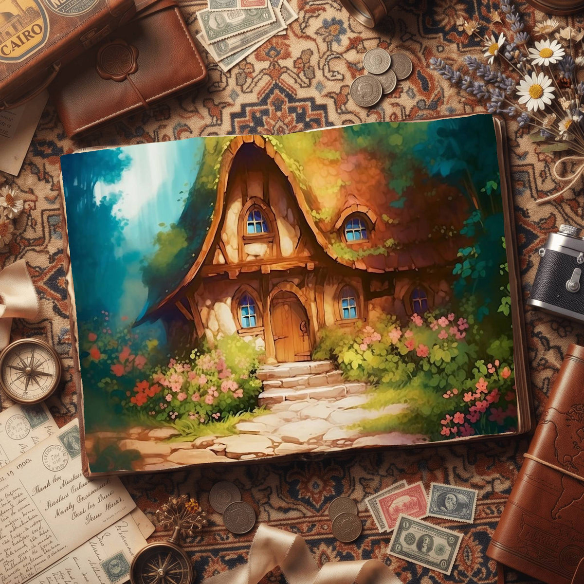 Fairy Cottages Digital Papers