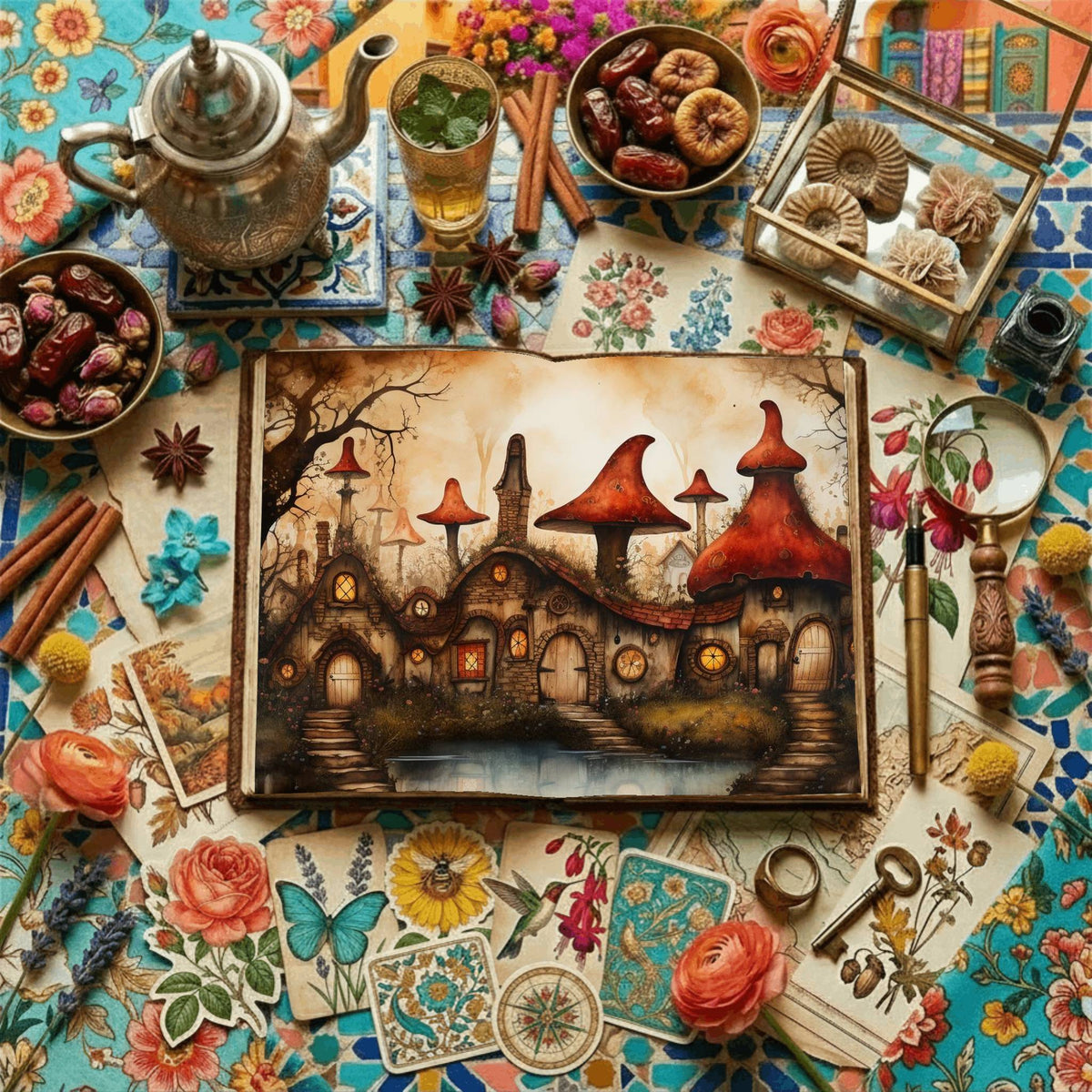 Fairy Houses Digital Papers