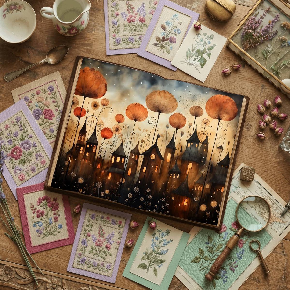 Fairy Village Digital Papers
